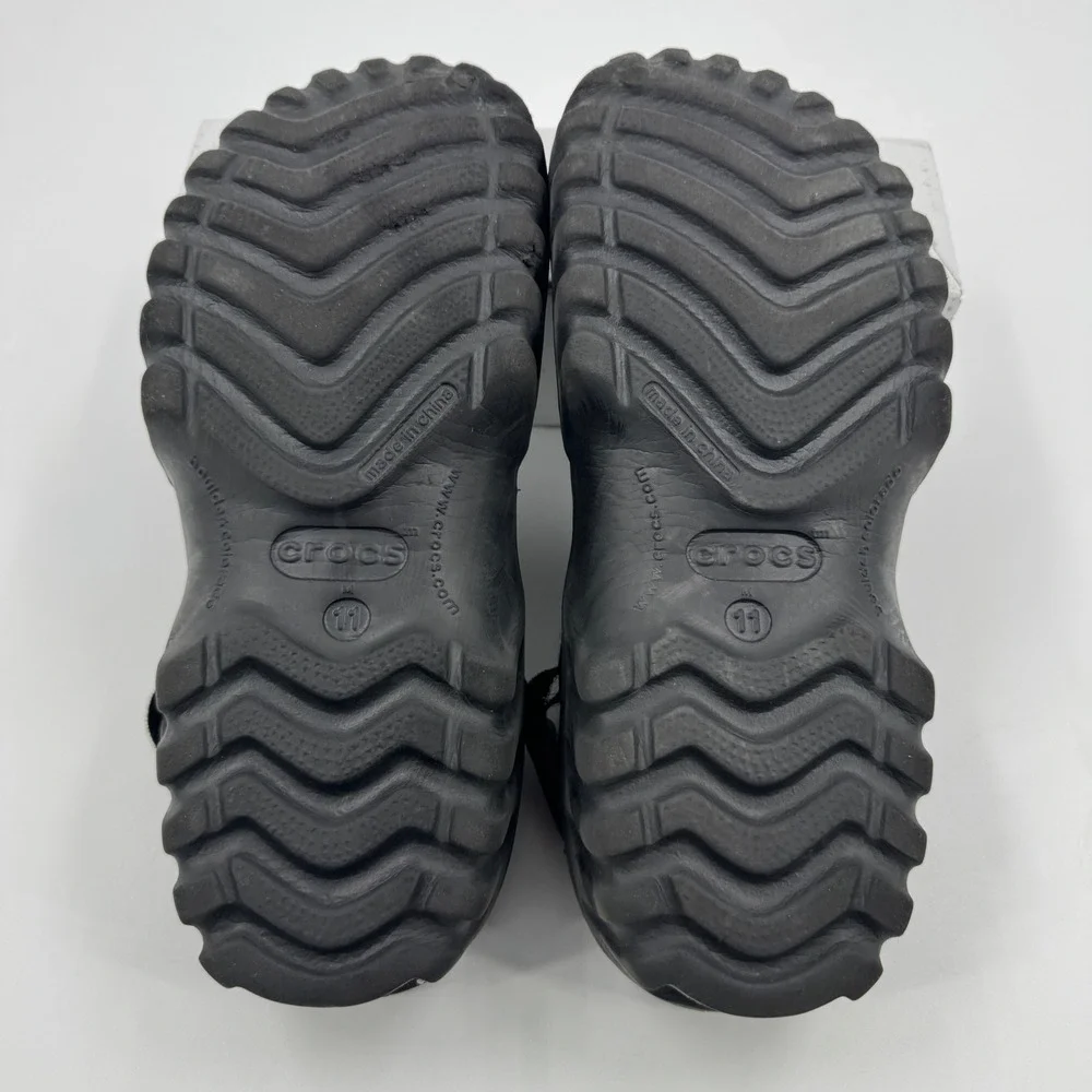 Crocs Yukon Sport‎ Clogs Mens Size 11 Black All-Terrain Rugged Adjustable Strap